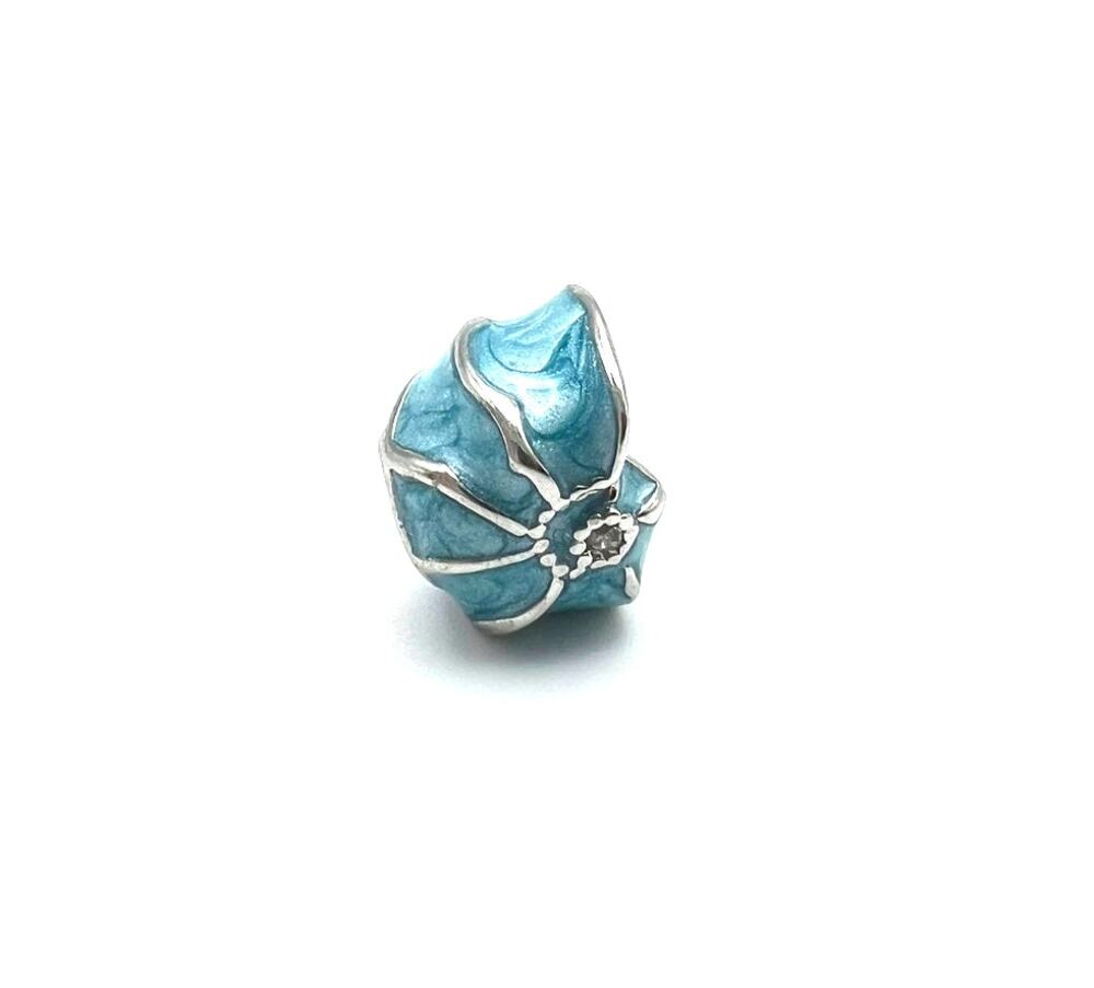 NEW Blue Beach Sea Shell Charm for European Bracelet